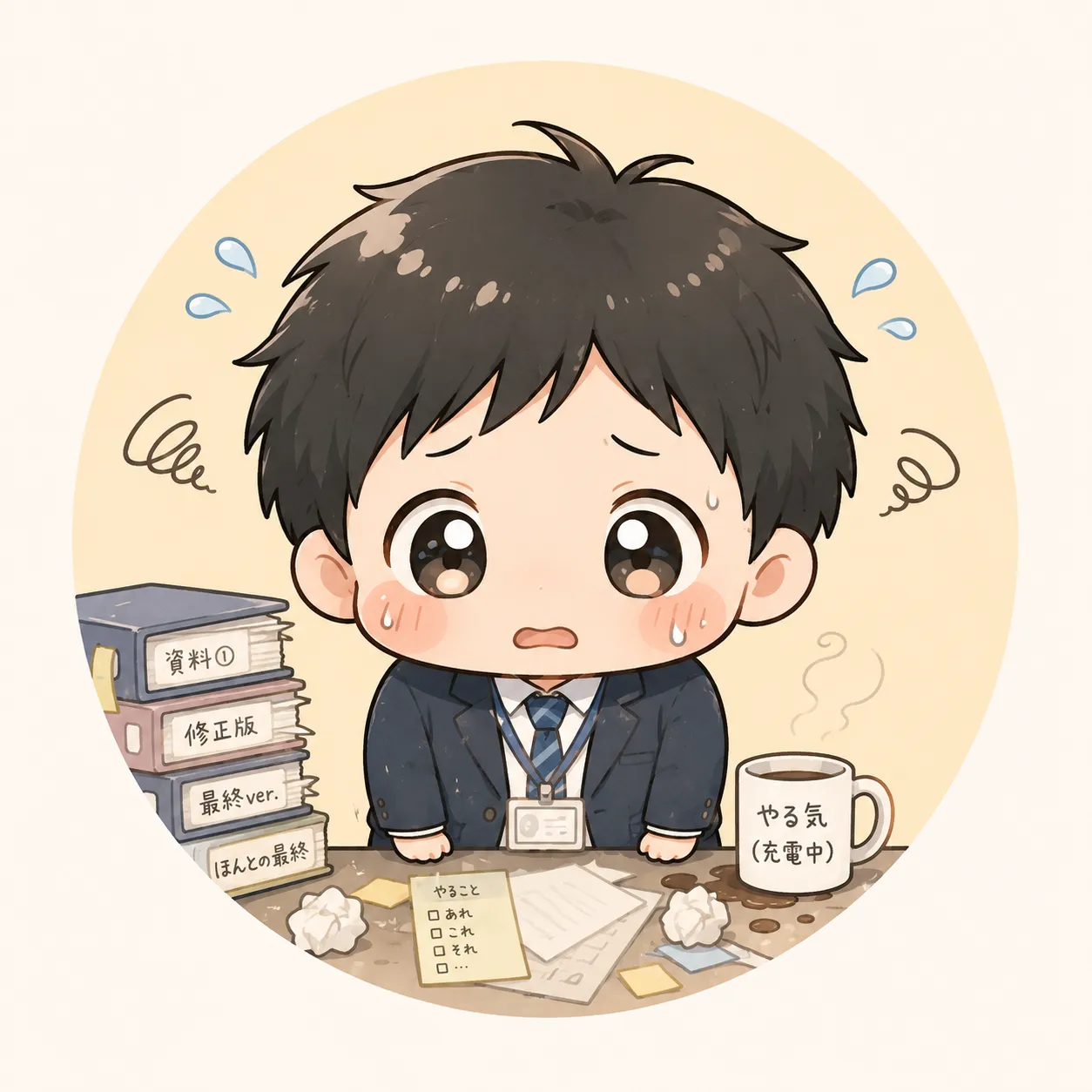 ダメリーマンくんのゆるかわLINEスタンプ